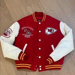 NFL Kansas City Chiefs Red and White Varsity Jacket